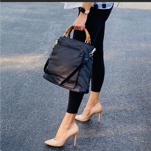 Gucci Two-way vintage bag with bamboo handles. Circa 90s